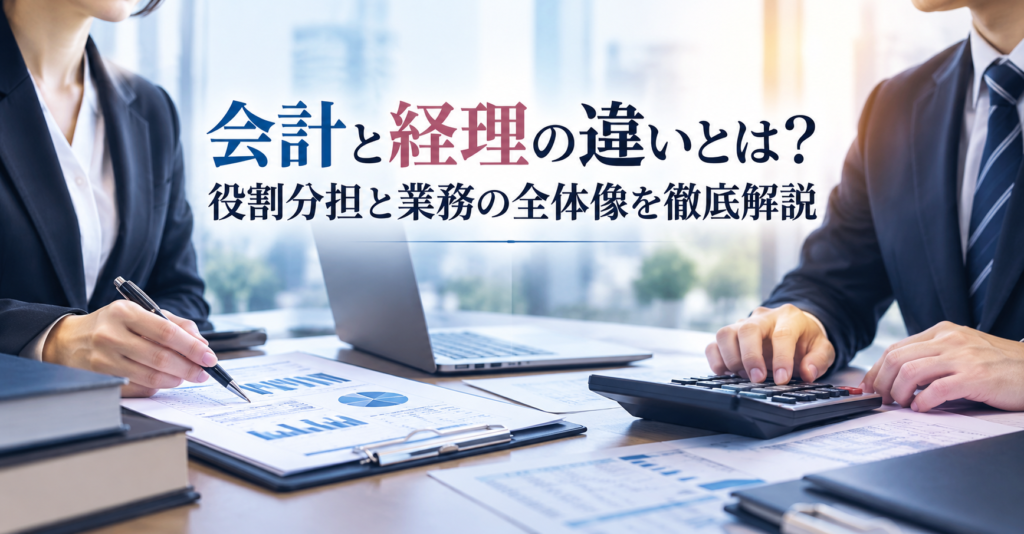 会計と経理の違いとは？役割分担と業務の全体像を徹底解説